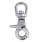 シルバーSwivel Eyeスプリングスナップフッククリップロブスタークラスプ304ステンレススチールfor財布バックパック