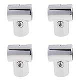 F Fityle 4本　25ミリメートル　ボート　手すり　フィッティング　90度　ティー　3ウェイ　316ステンレス鋼