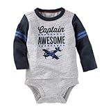 オシュコシュ OSHKOSH/ フロックドダブルデッキボディスーツ カラー ロンパース長袖 24ヶ月【並行輸入】
