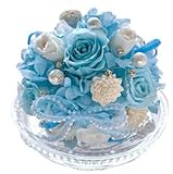 花由 プリザーブドフラワー フェリーチェ Aqua blue（水色系） フラワーギフト ブリザードフラワー 誕生日プレゼント 女性 結婚祝い お祝い 花