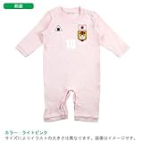 BabyChips にこにこ代表(サッカー女子)(名入れ長袖ベビーロンパース) 80 ライトピンク