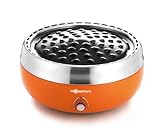 ドウシシャ HOMPING 炭火パワーグリル オレンジ