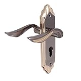 uxcell レバーハンドルドアロック ハードウェアノブ ドアラッチ 金属 キー付きエントランスロック