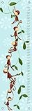 Oopsy daisy Monkeying Around Growth Chart by Meghann O'Hara, Powder Blue, 12 by 42 Inches [並行輸入品]