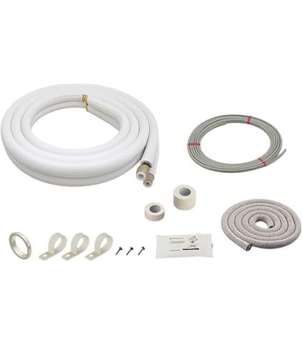 Amazon.co.jp: 関東器材 配管セット 部品入り 2分4分 5m 5P-24FSP