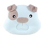 ベイビーアンチロールピロー幼児を防ぐフラットヘッド枕の幼児枕犬ブルー