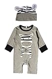 (ウォ２U)Woo2u 子供 キッズ 赤ちゃん 可愛い 動物柄 オーバーオール ベビー服 ロンパース ボーダー 肌着 パジャマ 寝間着 カバーオール ジャンプスーツ ボディスーツ ゼブラ 90
