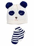 Carter 's Little Girlsパンダ帽子&ストライプミトンセット – サイズ2t - 4t