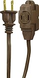 GE 15-Feet Indoor Extension Cord with Tamper Guard, Brown 51957 by Jasco Products Company, LLC [並行輸入