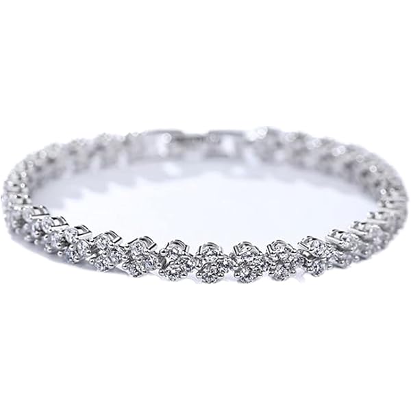 Swarovski シルバーブレスレット 花モチーフ SWAROVSKI☆デイジー フラワー ・モチーフ☆ブレスレットTough