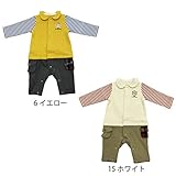 【SiShuNon/シシュノン】1ポクマベスト着てる風カバーオールクマ ベスト 着てる風 裏起毛 カバーオール 80 15 ホワイト