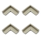 SODIAL(R)超弾力 コーナークッション コーナーパッド 4個セット 【薄手タイプ】（取付テープ付） (グレー)