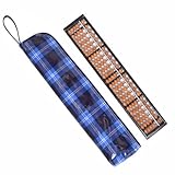 楽しく計算おしゃれそろばんセット(木製・23桁)　ロンドンチェック・青　日本製　N5704320