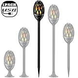 ブルームウイン（BLOOMWIN）ガーデンライト ベッドサイドランプ　パスライト　USB充電式　96LED　2000mAh　揺らぐ炎　防水　室内　屋外兼用　庭　歩道　芝生　ガーデン ベッドサイド　イン