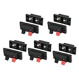 uxcell スピーカー ターミナルボード スピーカー ターミナルプレート 1行1黒1赤 2ポジション 53x24mm