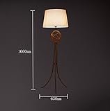 フロアランプ、布鉄麻ランプアメリカンビレッジレトロ北欧のリビングルームクラブハウスレストランフロアランプブロンズ630×1660mm クリエイティブ