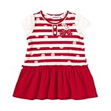 ミキハウス(mikihouse) 袖レース うさこボーダーワンピース（12-1902-973） 100cm 赤（02）