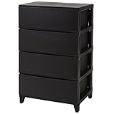 サンカ ルームス(ROOM'S) 4段 ワイド チェスト(幅54 奥行42) オールブラック RSD-S544ABK