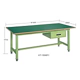 【ポイント15倍】 サカエ (SAKAE) 中量作業台ＫＴタイプ深型キャビネット付 KT-1890F1 (040023) 《作業台》 【大型】