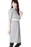 スウィートマミー (Sweet Mommy) Wフェイス ショートトップス 5分袖＆ワンピースセット 授乳服 / マタニティ M グレー