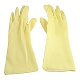 uxcell ゴム手袋　ラテックス手袋　家庭用　洗濯用　化学抵抗　イエロー　ペア