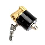 Fashionwu 通用DC 12V 1/4インチ電気ソレノイドバルブ/高品質交換用真鍮バルブ　水/空気/ディーゼル用途のパイプラインで使用するため　大気用