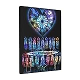 キングダムハーツ(1) アニメ アートパネル アートフレーム モダン ポスター フレーム装飾画 キャンバス絵画 アートボード 玄関 木製 部屋飾り 壁の絵 壁掛け ソファの背景絵画 木枠セット グッズ キャラクター プレゼント 30x40cm er29