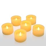 ranipobo Flameless LEDキャンドルリアルなDancing Flame電池式ティーライトとのリモート・コントロールFestival CelebrationホームDecor – パック
