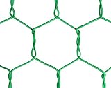 金網　ﾋﾞﾆｰﾙ亀甲金網#18×26×1200mm 30m巻 ｸﾞﾘｰﾝ