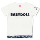 ベビードール バンダナ切替Tシャツ 子供服 120cm ホワイト