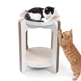 猫壱 バリバリボウルタワー 爪研ぎ ホワイト XL