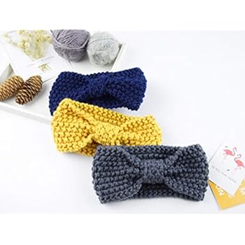 Amazon 子ども 赤ちゃん ヘアバンド 毛糸リボン ニット ベビー