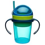 トレーニングカップ マグ ストロー付 1歳から ブルー [並行輸入品]
