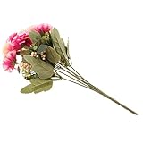 GRALARA 観賞植物　造花　ブーケ　牡丹　シルク　全7色　インテイア　オフィス　テーブル　装飾　 - ピンク