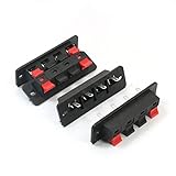 uxcell スピーカーターミナル　スピーカー端子　単一の行　4ポジション　プッシュ式　4個