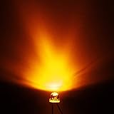 KING DO WAY 発光ダイオード　超高輝度　グリーンライト　LED　丸い頭　砲弾型　弾丸型　頭部直径5mm　100個　セット イエロー