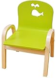 MAMENCHI 木製キッズチェア 組立済 クジラ グリーン