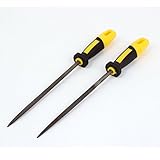 160mmx4mmプラスチックグリップラウンドやすりファイル木材加工ハンドツール2個