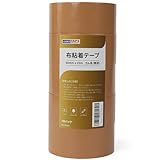 ADHES 布テープ 粘着テープ 梱包テープ 50mm×25m D220 ５巻パック 厚さ0.21mm (黄土819)