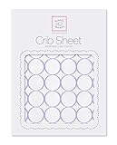 SwaddleDesigns Cotton Crib Sheet Made in USA Premium Cotton Flannel Lavender Mod Circles [並行輸入品]