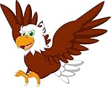 Wallmonkeys Wall Decals FOT-57426334-24 Not Applicable Wallmonkeys Wm68157 Cute Eagle Cartoon Peel &