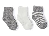 ベアフット ドリームス(Barefoot Dreams) ベビー用靴下3足セット/0-12カ月/BAMBOO CHIC LITE INFANT SOCK SET Pewter/グレー [並行輸入品]