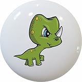 Carolina Hardware and Decor 1646 Green Baby Dinosaur Ceramic Cabinet Drawer Knob by Carolina Hardwar