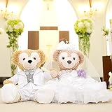【ぬいぐるみ付き】ダッフィー＆シェリーメイぬいぐるみSサイズ用 ウエディング コスチューム スペシャルセット 結婚式のウェルカムベアに★【オリジナルハンドメイドコスチューム】