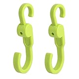 uxcell カーヘッドレストフック ABS フック グリーン 2個入り