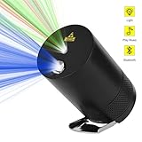 LESHP スピーカー ミニポータブルレーザー照明 ディスコライト KTVクリスマスLEDステージライト効果 レーザー演出　2デザイン　満天の星効果