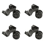 Flameer ホイール キャスター 交換タイヤ 修理 交換 スーツケース用 黒 4個