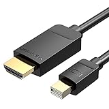 VENTION Mini DP HDMI 変換ケーブル 3m ブラック HDCP対応 Mini DPオス HDMI 1.4オス 音声映像対応 MacBook iMac PC対応