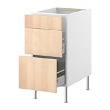 IKEA(イケア) FAKTUM ネクスス バーチ材突き板 99890620 ベースキャビネット ゴミ分別用、ネクスス バーチ材突き板