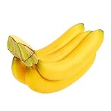 Fakeフルーツバナナ – 人工フルーツプラスチックバナナStill Life絵画、ショーウィンドウ装飾、キッチンの装飾、イエロー、7 x 5.5 X 3.5インチ